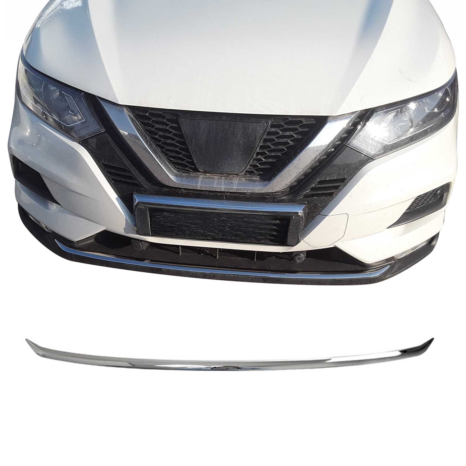 2020-2022 Nissan Rogue Sport Front Bumper Trim Molding Stainless Steel Silver 1 Pc