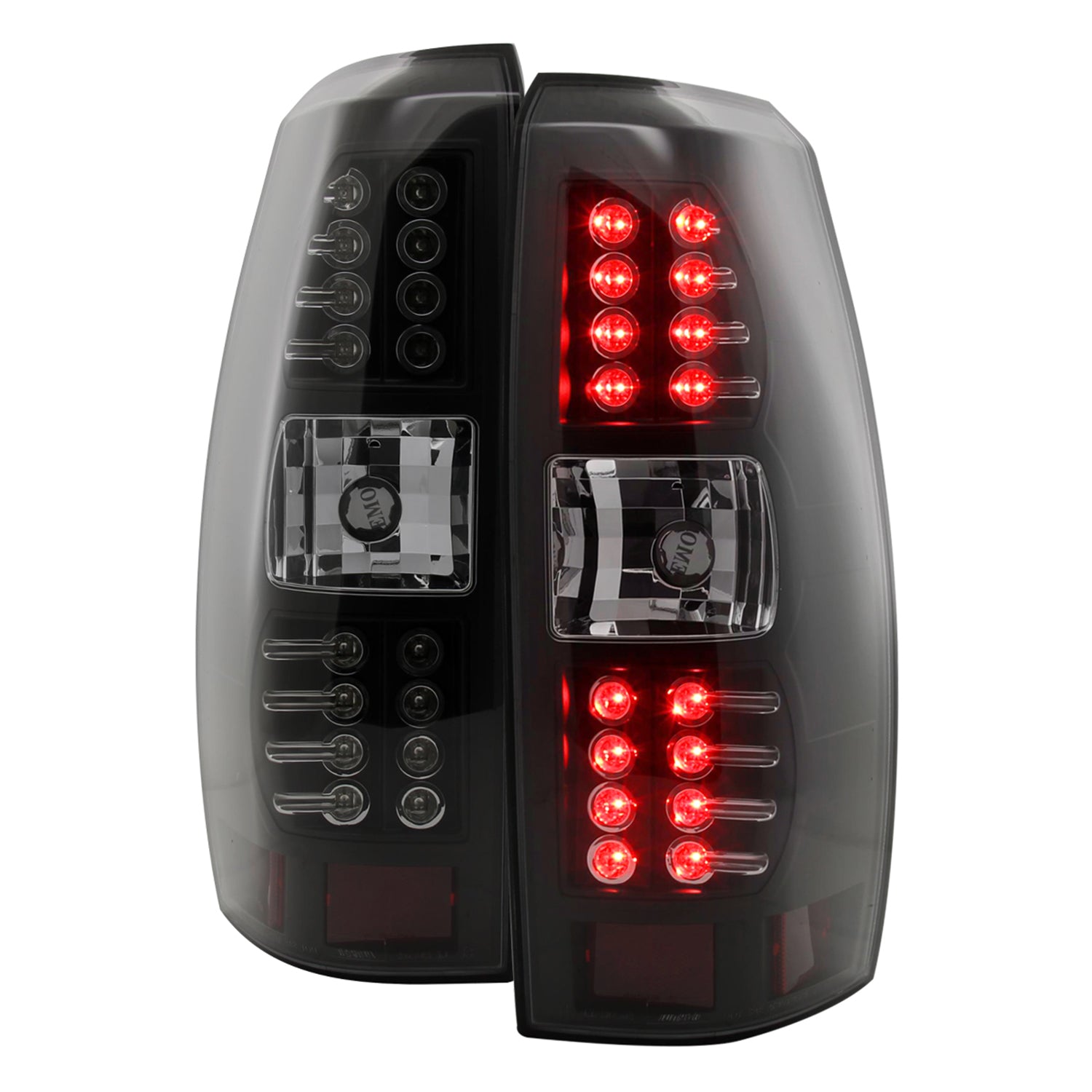 2007-2012 Chevy Avalanche LED Tail Lights Matte Black Housing/Clear Lens