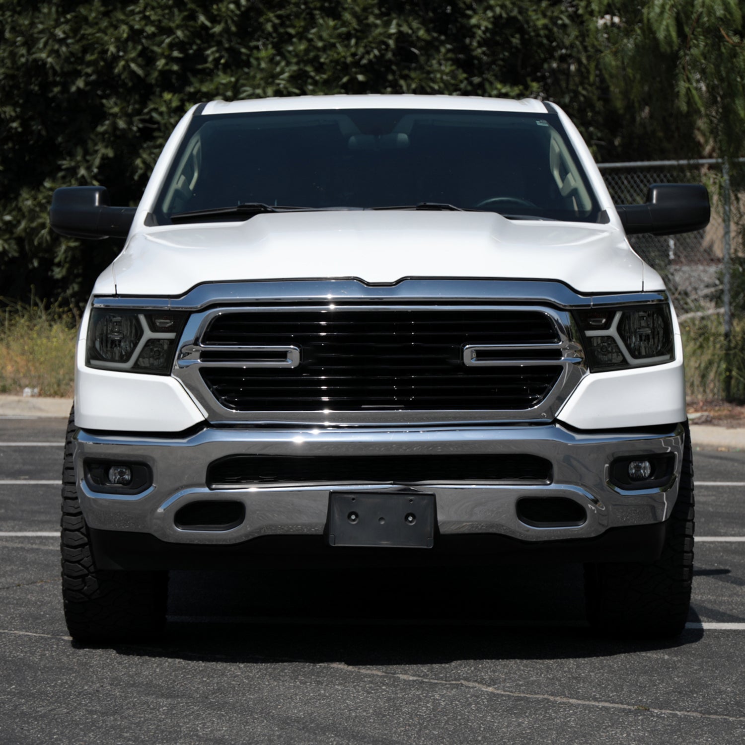 2019-2024 Dodge RAM 1500 Animated LED Bar Factory Headlights Matt Black/Smoke
