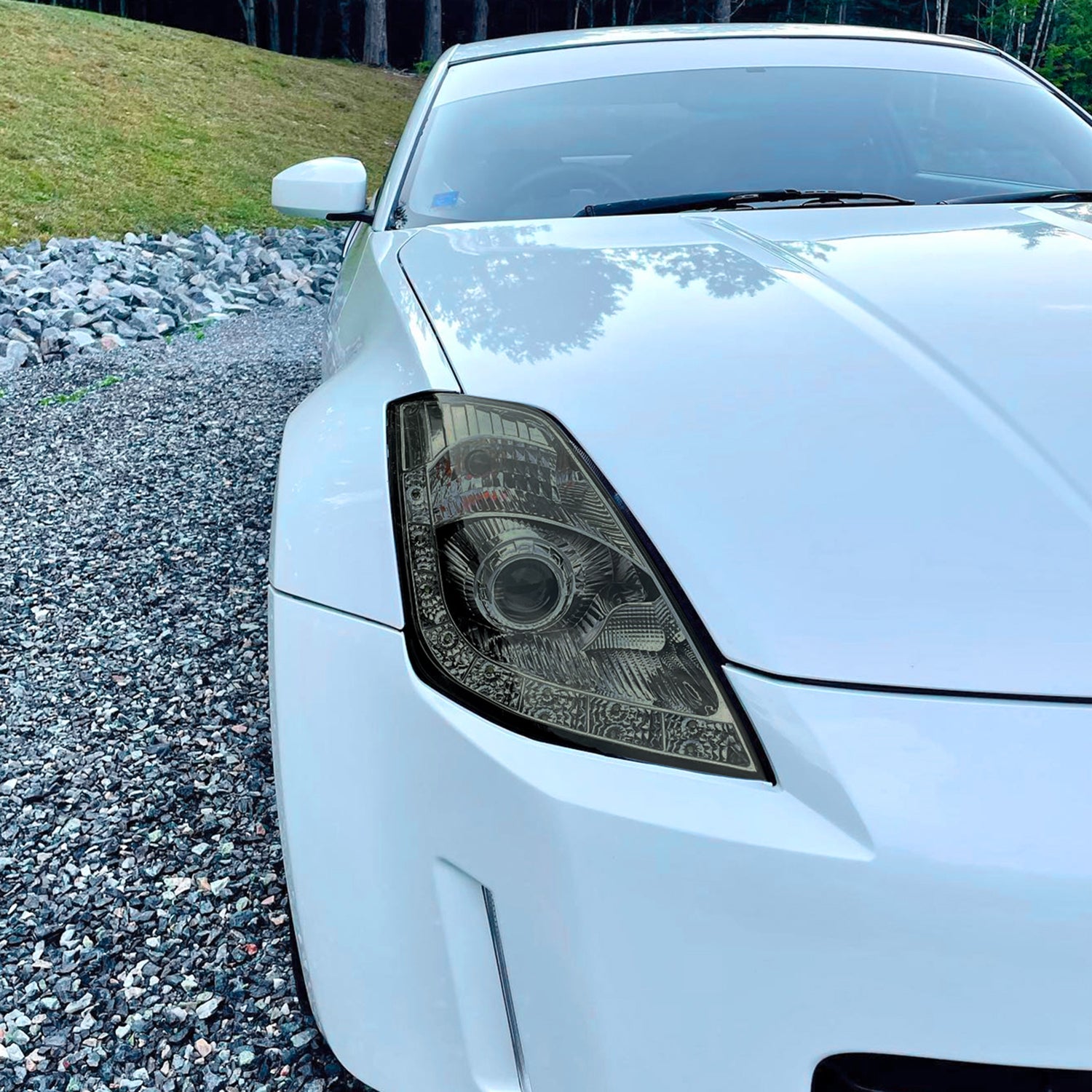 2006-2009 Nissan 350Z SMD LED Light Strip Projector Headlights Chrome/Smoke