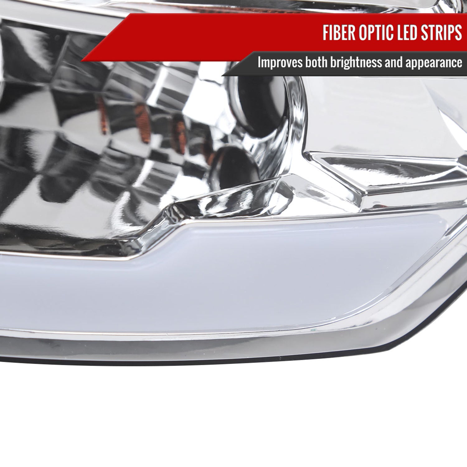 2009-2019 Dodge Ram 1500 2500 3500 Quad Headlights w/LED Tube Chrome/Clear