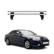 Top Roof Racks Cross Bars fits Audi A4 B9 Sedan 2020-2026 FL 2Pcs Gray Aluminium