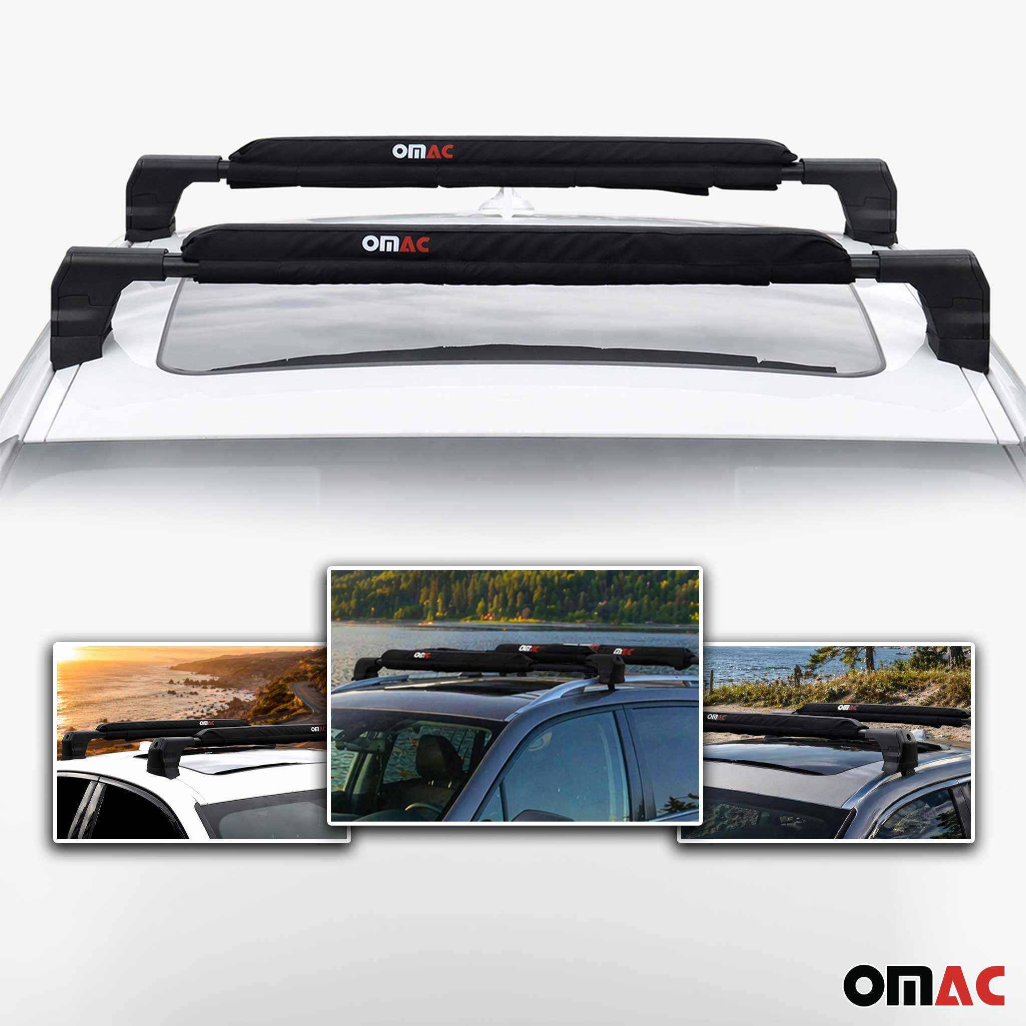 Roof Rack Pads Car Roof Surfboard Windsurf Canoe Crossbar Protection 2Pcs
