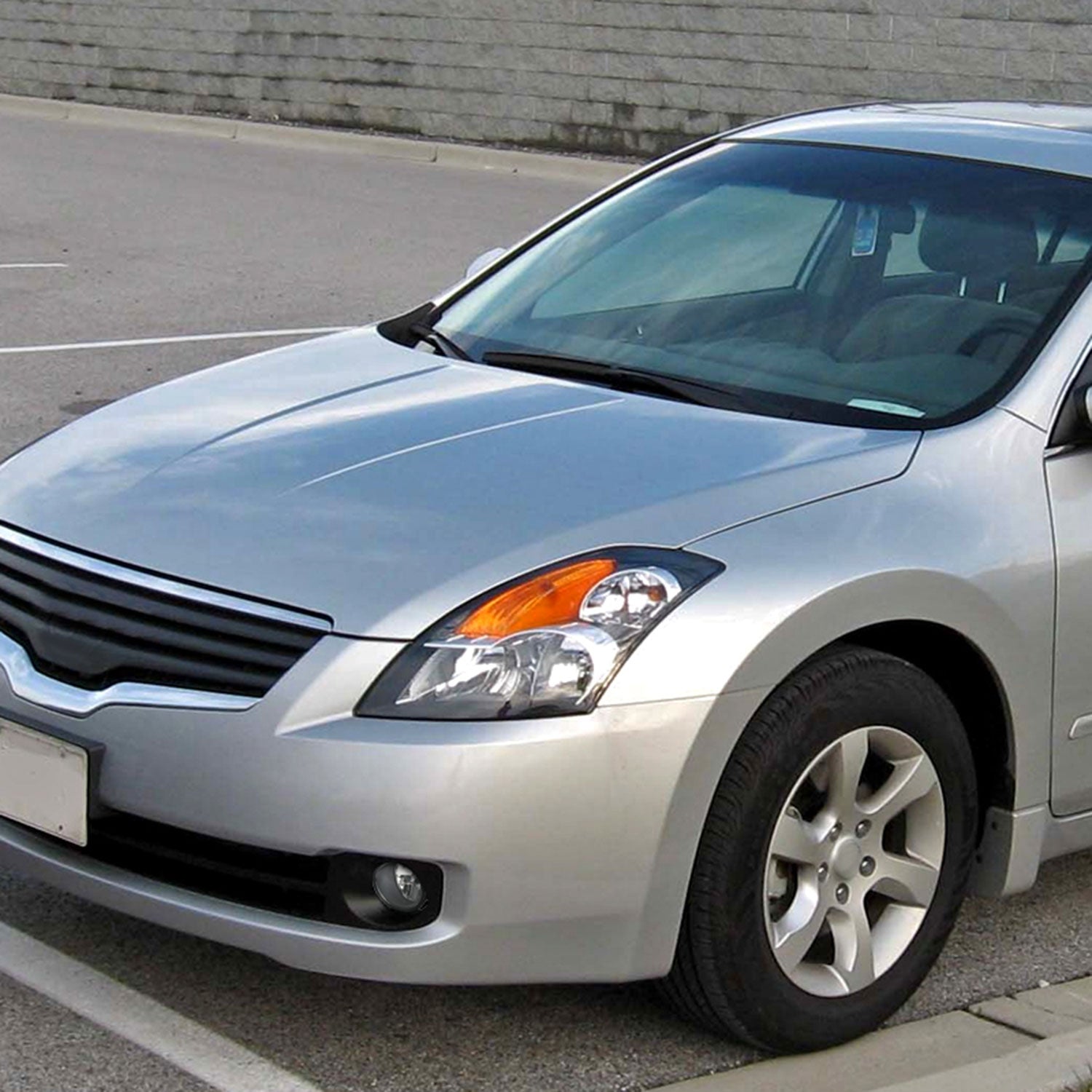 2007-2009 Nissan Altima Sedan H11 Fog Lights Kit Chrome Housing/Clear Lens