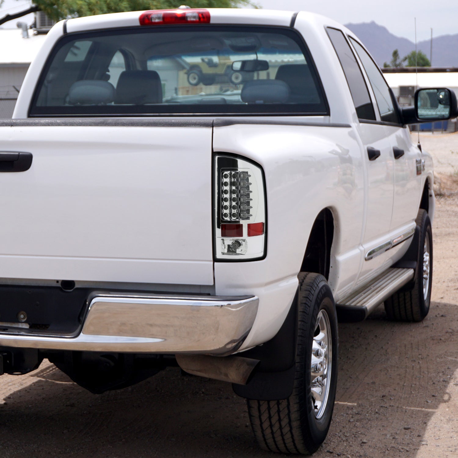 2007-2009 Dodge RAM LED Tail Lights Chrome Housing/Clear Lens