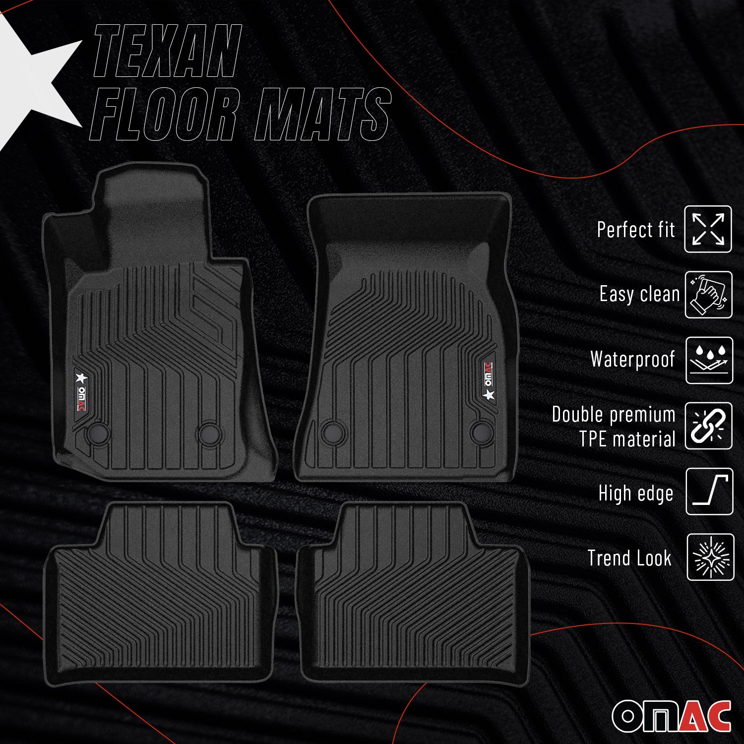 2022-2026 BMW 4 Series G26 Gran Coupe Premium Floor Mats Liners First and Second Row Set