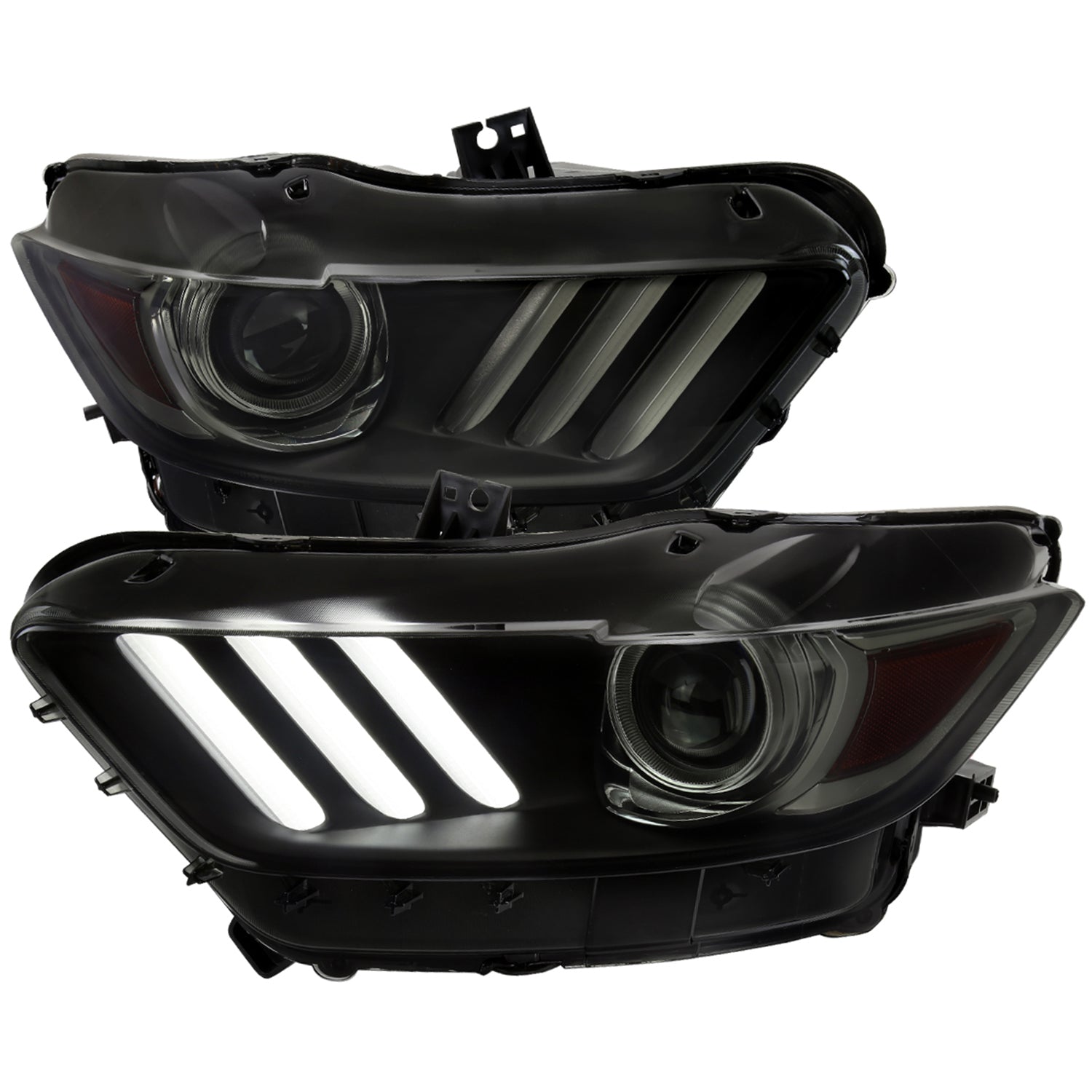 2015-2017 Ford Mustang HID/Xenon LED Turn Signal Projector Headlights Smoke