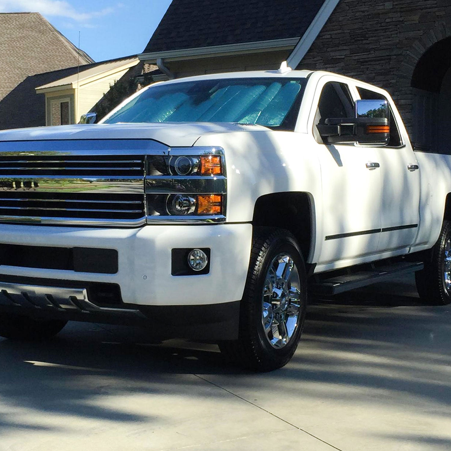 2014-2016 Chevy Silverado/GMC Sierra Heated ATS Manual Chrome Towing Mirrors