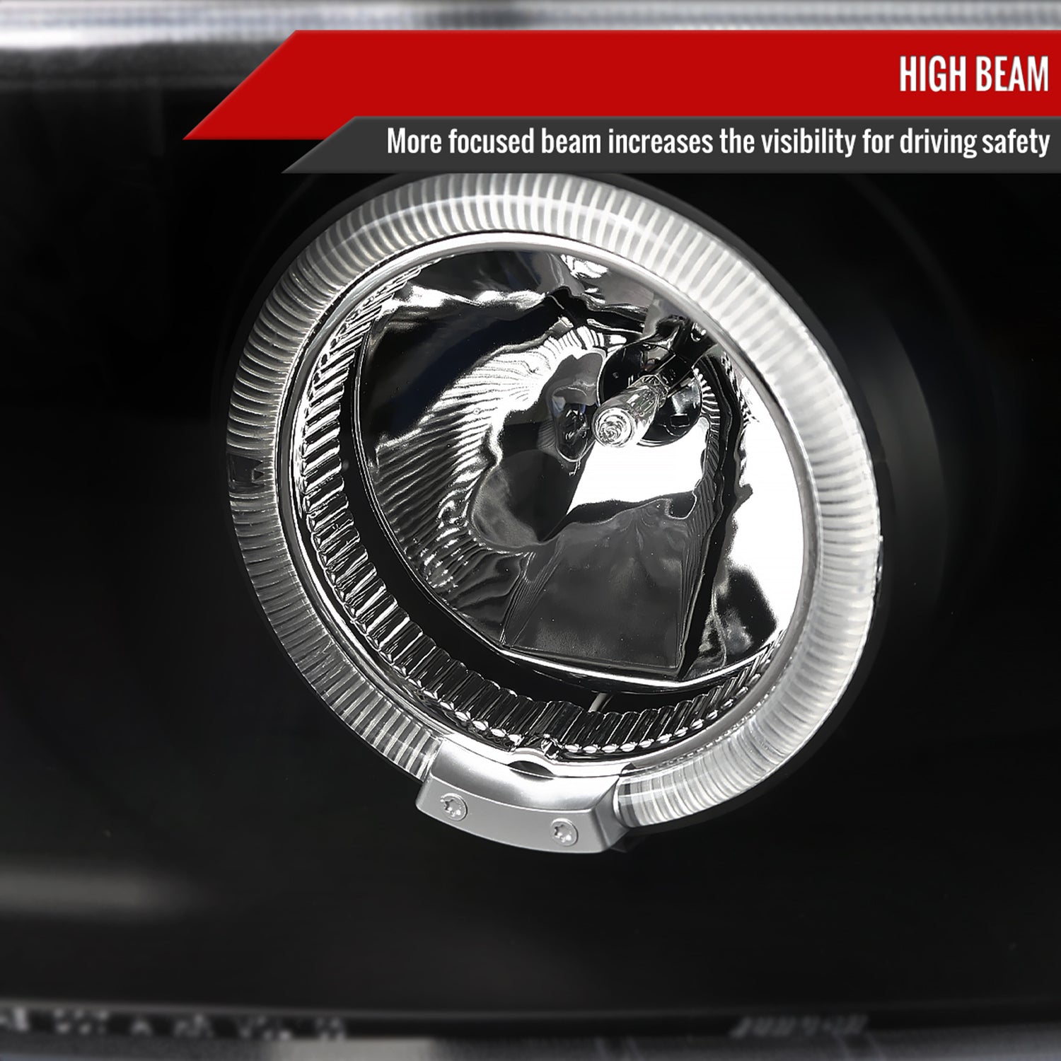 2004-2012 Chevy Colorado Canyon Dual Halo Headlights Corner Signal Light Black