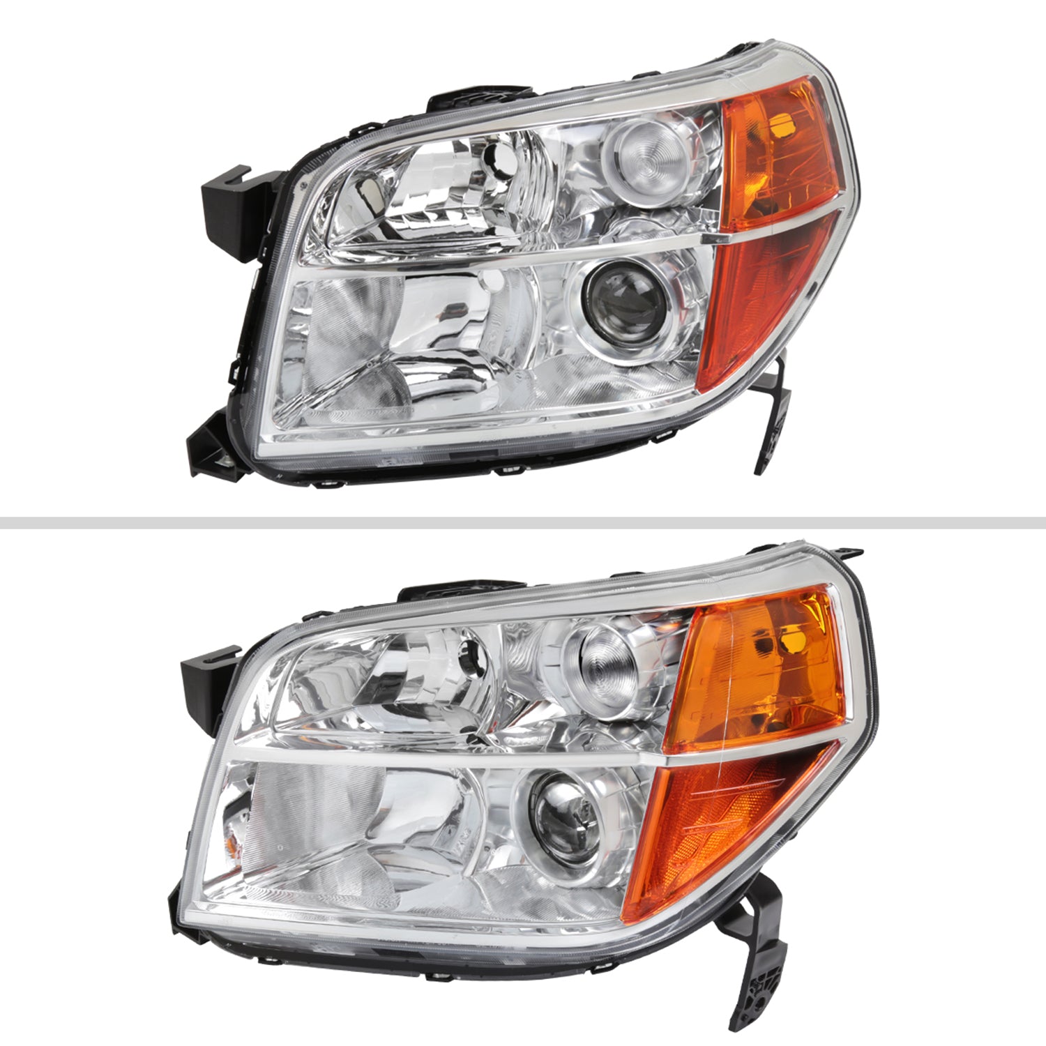 2006-2008 Honda Pilot Projector Style Headlights Chrome Housing/Clear Lens