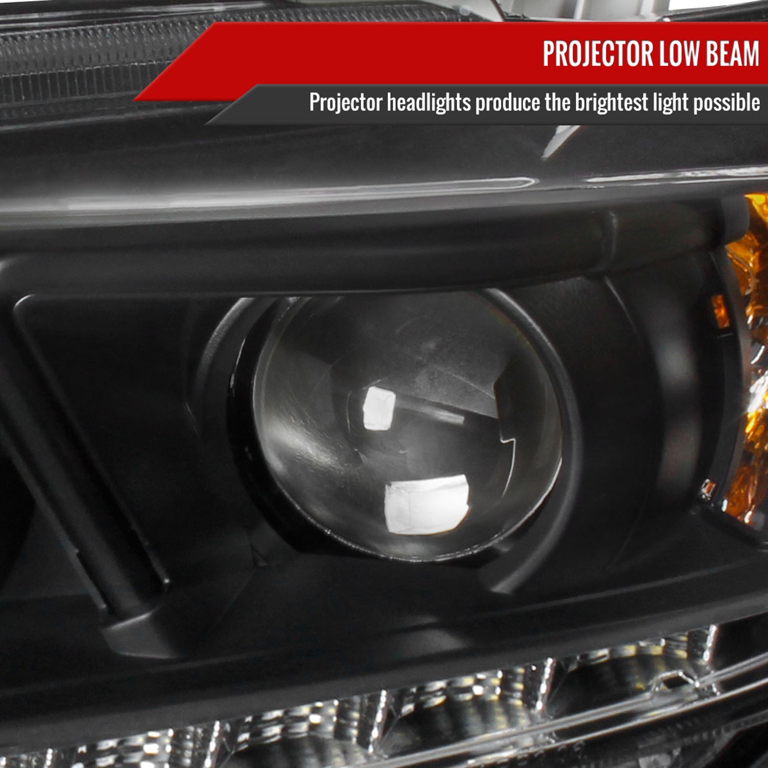 2011-2013 Toyota Highlander Projector Headlights SMD LED Light Strip Black