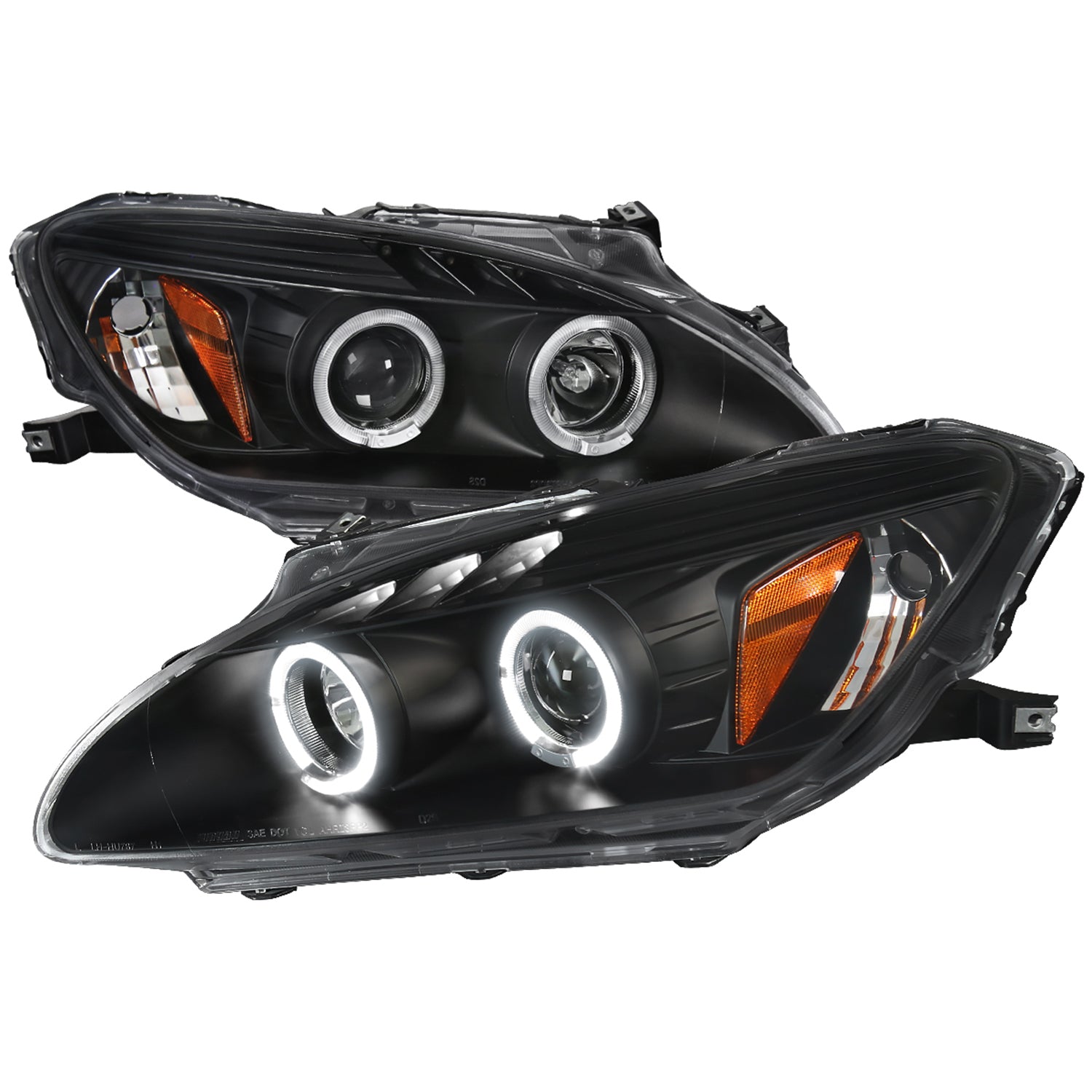 2004-2009 Honda S2000 AP2 Dual Halo Projector Headlights Matte Black/Clear