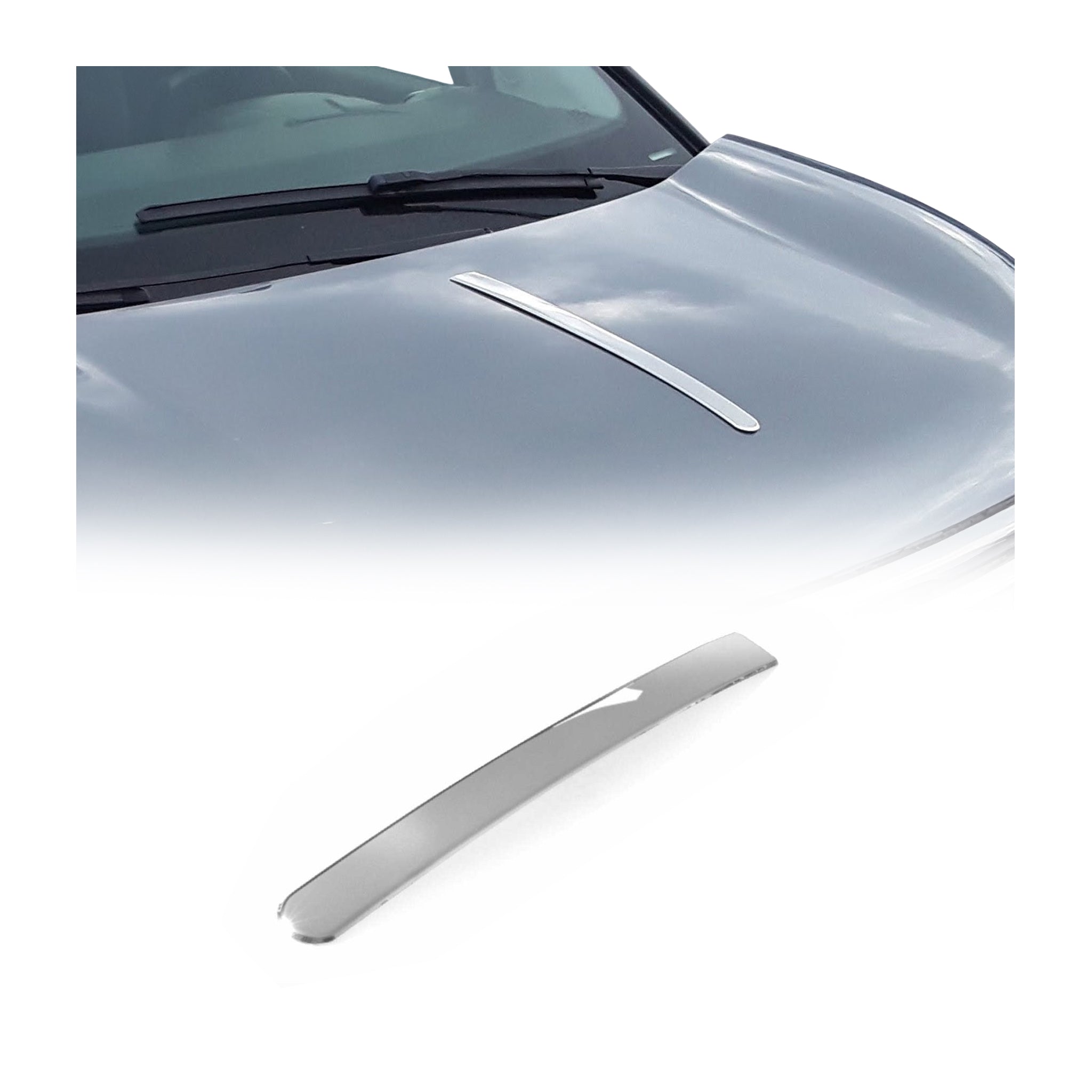 2018-2022 Ford EcoSport Front Hood Bonnet Strip Styling Trim Stainless Steel Silver