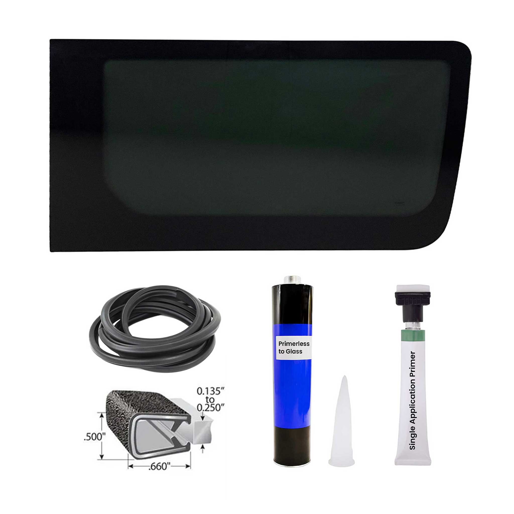 2006-2018 Mercedes Sprinter W906 Window Glass Fit Kit Right Sliding Fixed Door L2 L3 L4