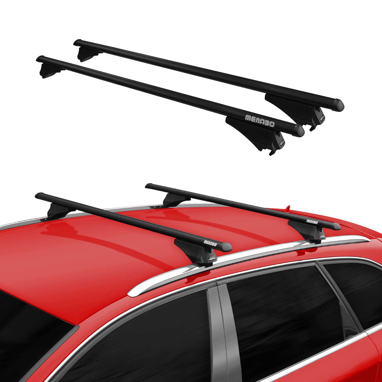 2017-2026 Alfa Romeo Stelvio Roof Rack Cross Bars Black