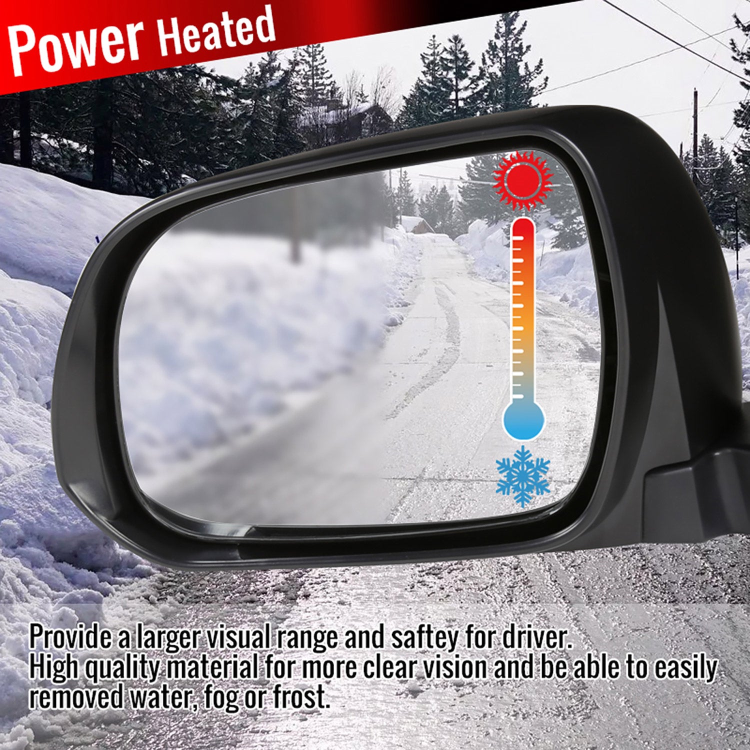 2008-2013 Toyota Highlander 5Pin Adjustable &Heated Side Mirror Passenger Side