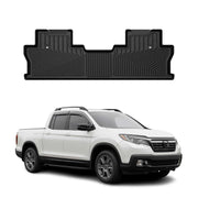 2017-2026 Honda Ridgeline Premium Floor Mats Liners Second Row Rear Black