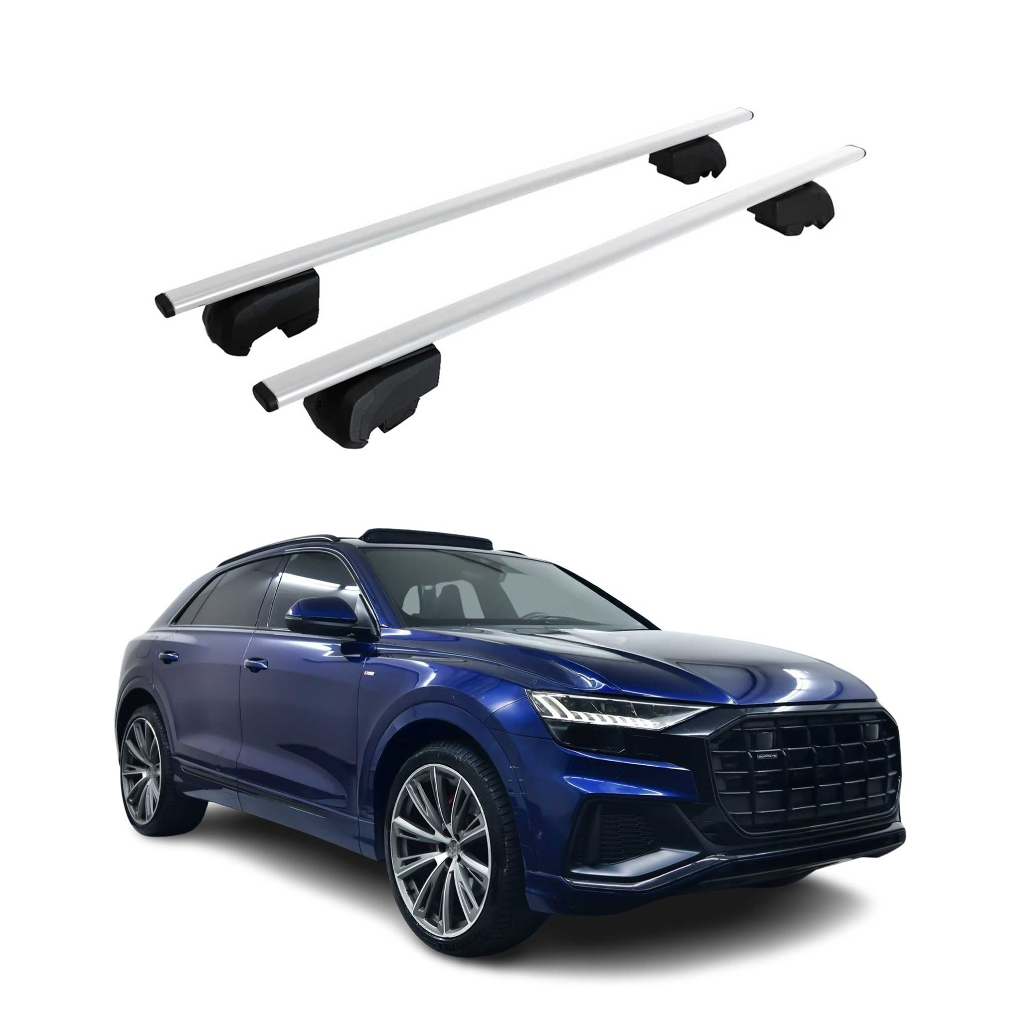 2019-2026 Audi Q8 Roof Rack Cross Bars Silver