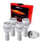 Wheel Lock Kit for Audi Q6 E-Tron Q7 Q8 M14X1,5 Galvanized Silver 4Locks&1Key
