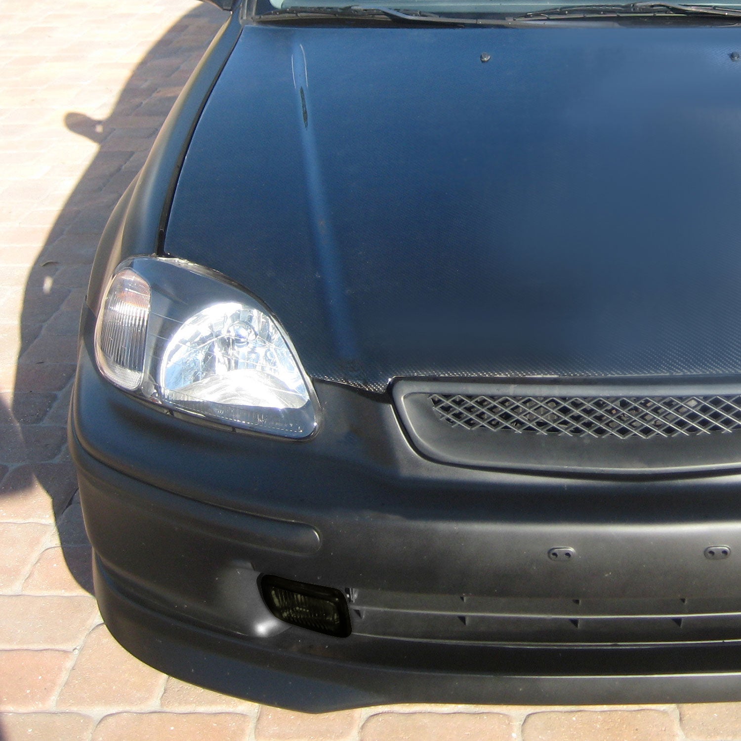 1996-1998 Honda Civic H3 Fog Lights Kit Chrome Housing/Smoke Lens