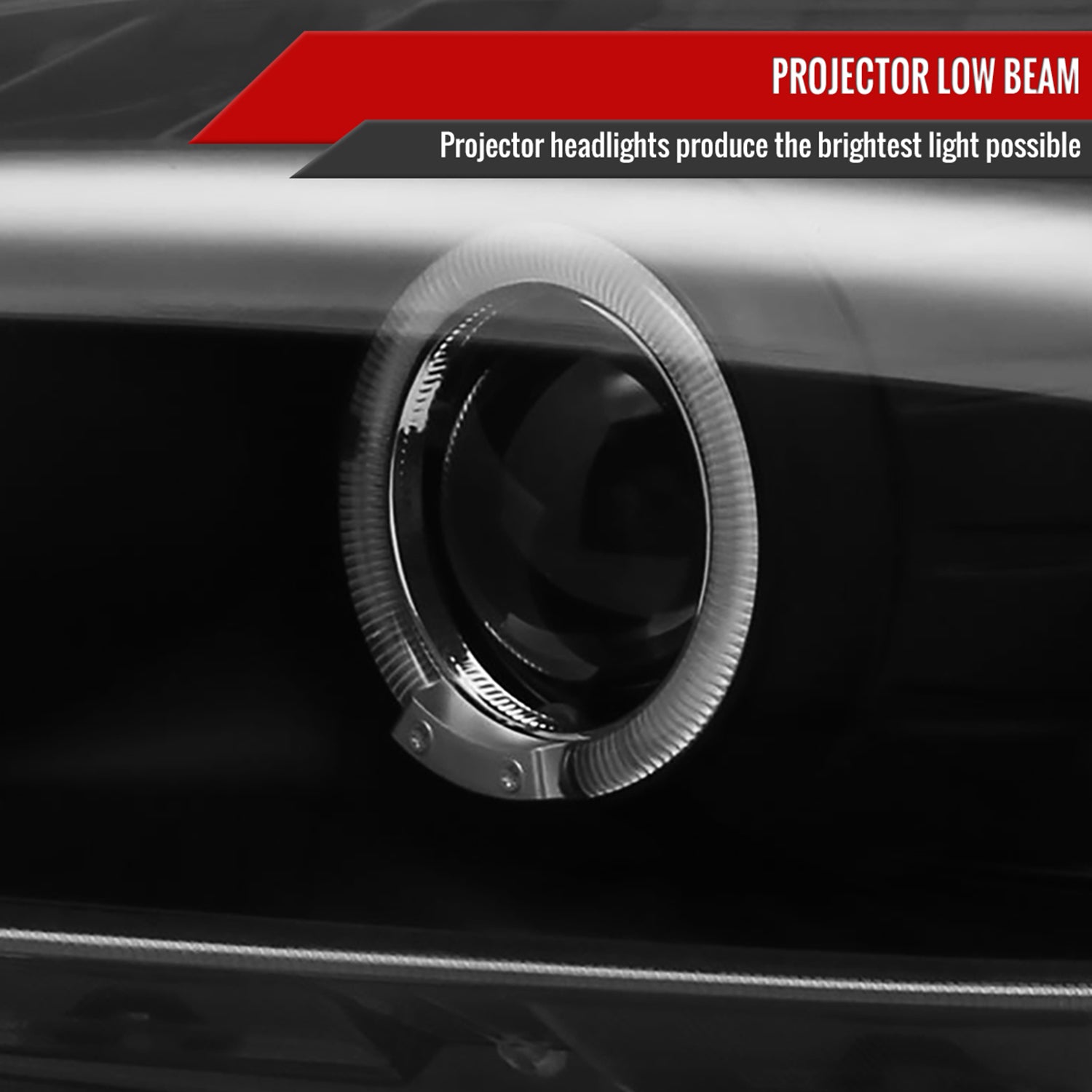 2000-2003 Honda S2000 AP1 Dual Halo Projector Headlights Matte Black/Clear