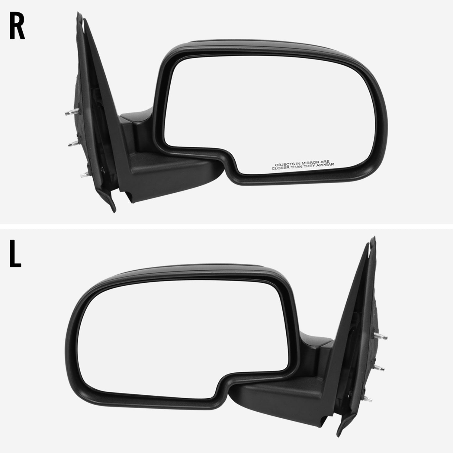 1999-2002 Chevy Silverado/Suburban/Sierra/Yukon Matt Black Driver Side Mirror