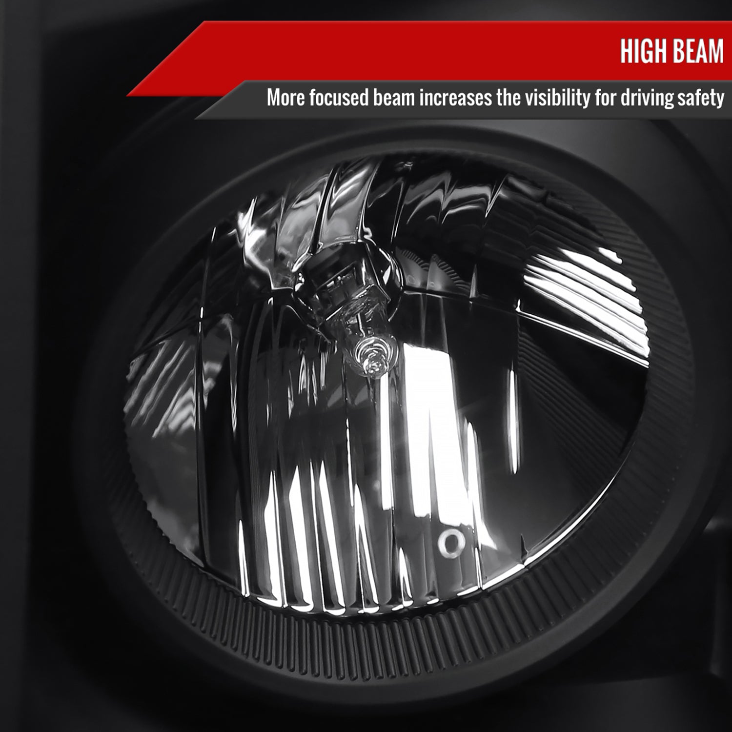 2004-2015 Nissan Titan / 04-2007 Armada LED C-Bar Headlights Signal Black