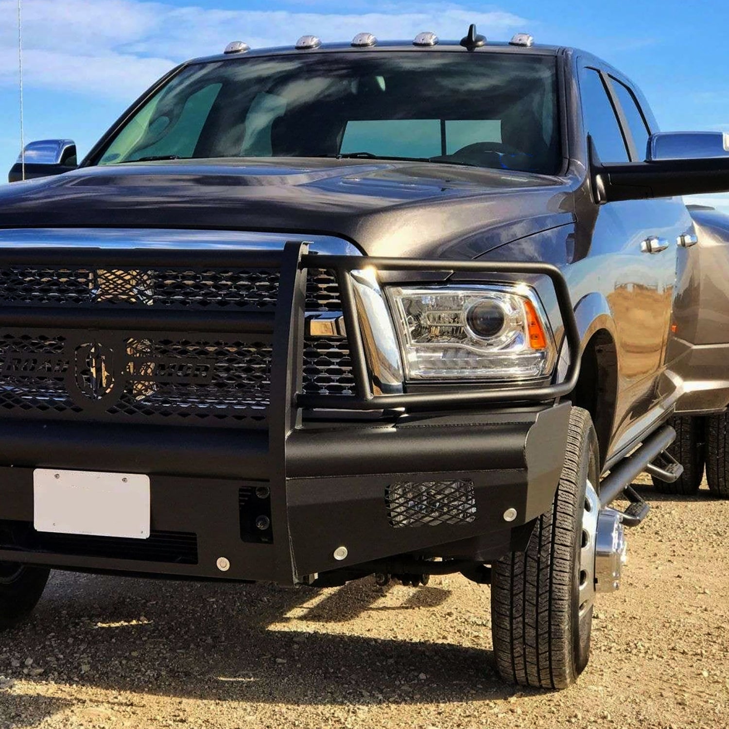 2013-2018 RAM 1500 2500 3500 LED Bar Projector Headlights Chrome/Clear Lens