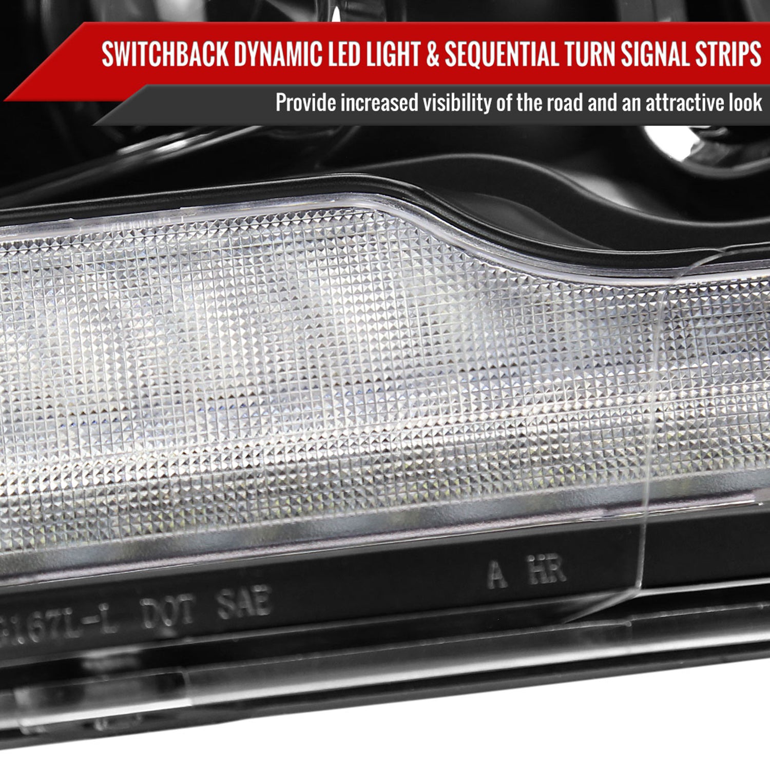 2009-2018 Dodge RAM 1500 / RAM 2500 3500 Switchback Headlights Matte Black