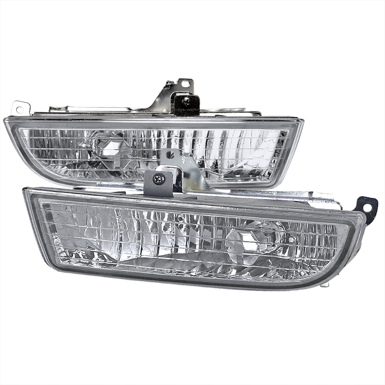 1997-2001 Honda Prelude H3 Fog Lights Kit Chrome Housing/Yellow Lens