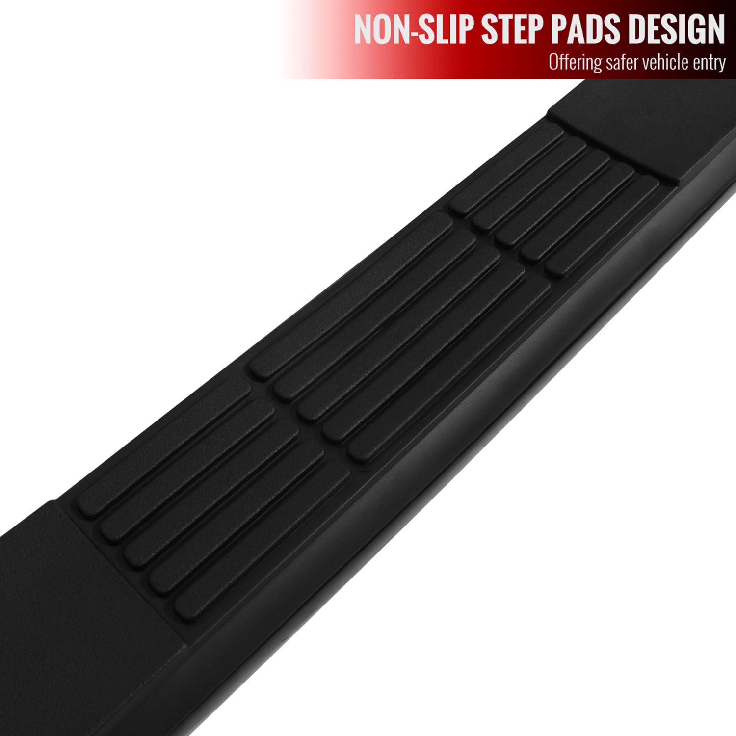 2015-2024 Ford F-150/F-250/350/450 SuperCab 3" Black Steel Side Step Nerf Bars