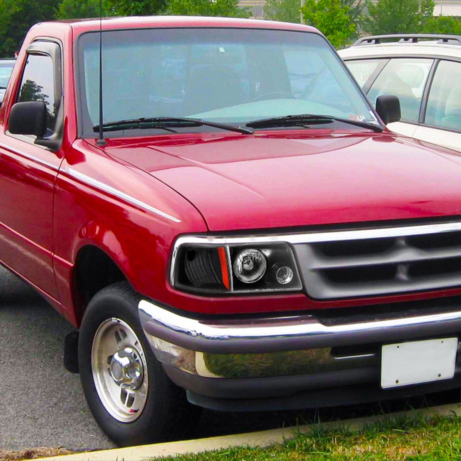 1993-1997 Ford Ranger Factory Corner Parking Turn Signal Lights Matt Black