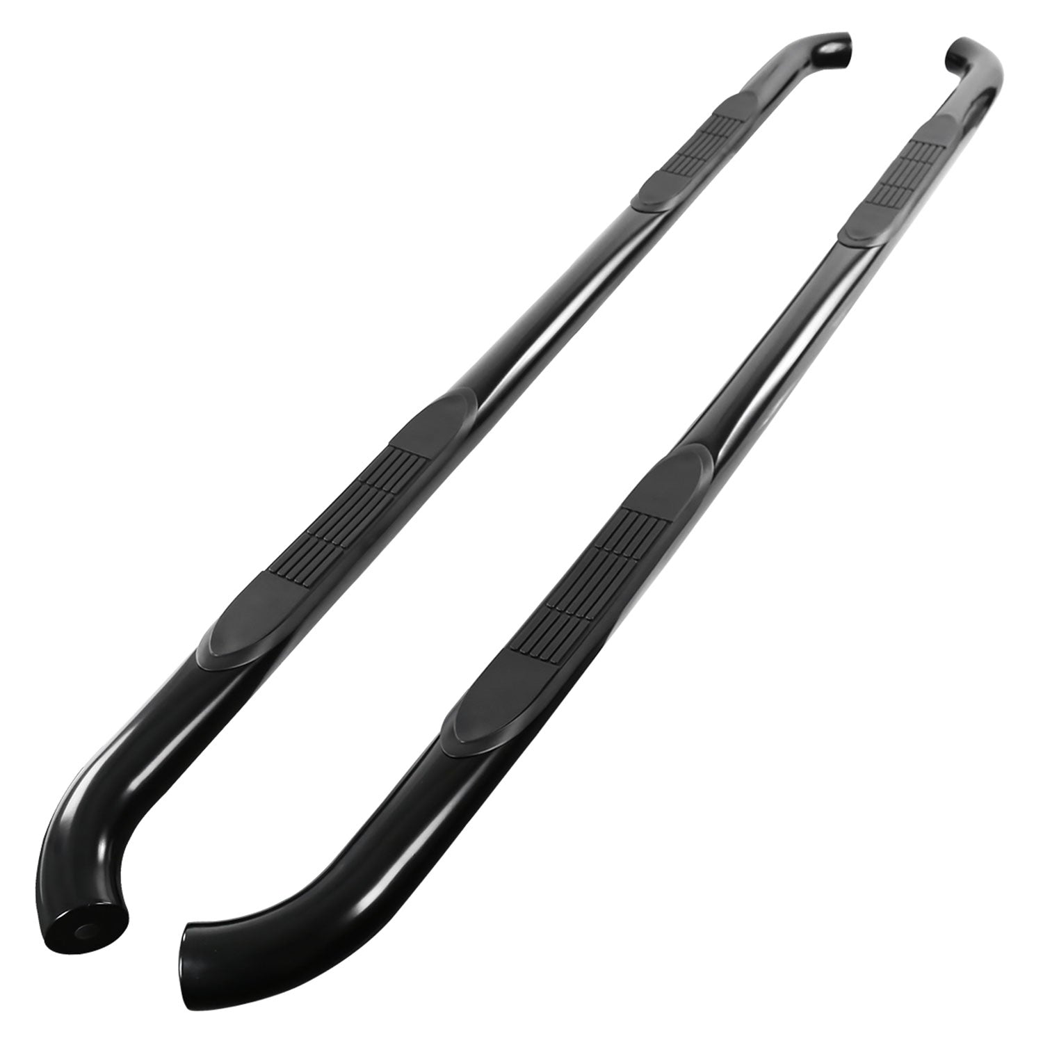 2015-2024 Ford F-150/F-250/350/450 SuperCab 3" Black Steel Side Step Nerf Bars