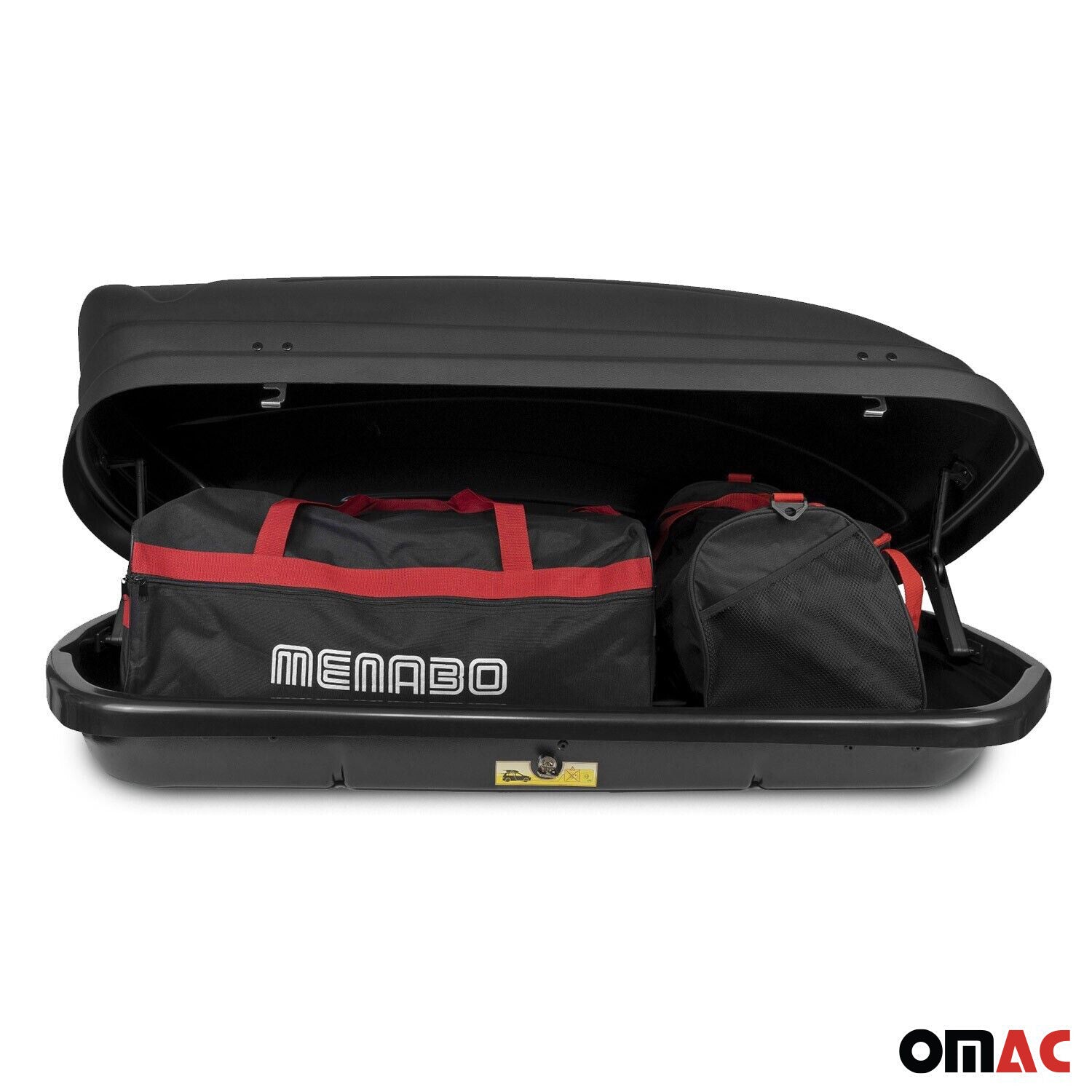 MENABO Car Roof Box Rooftop Cargo Carrier 14 Cubic Storage Box Black Universal