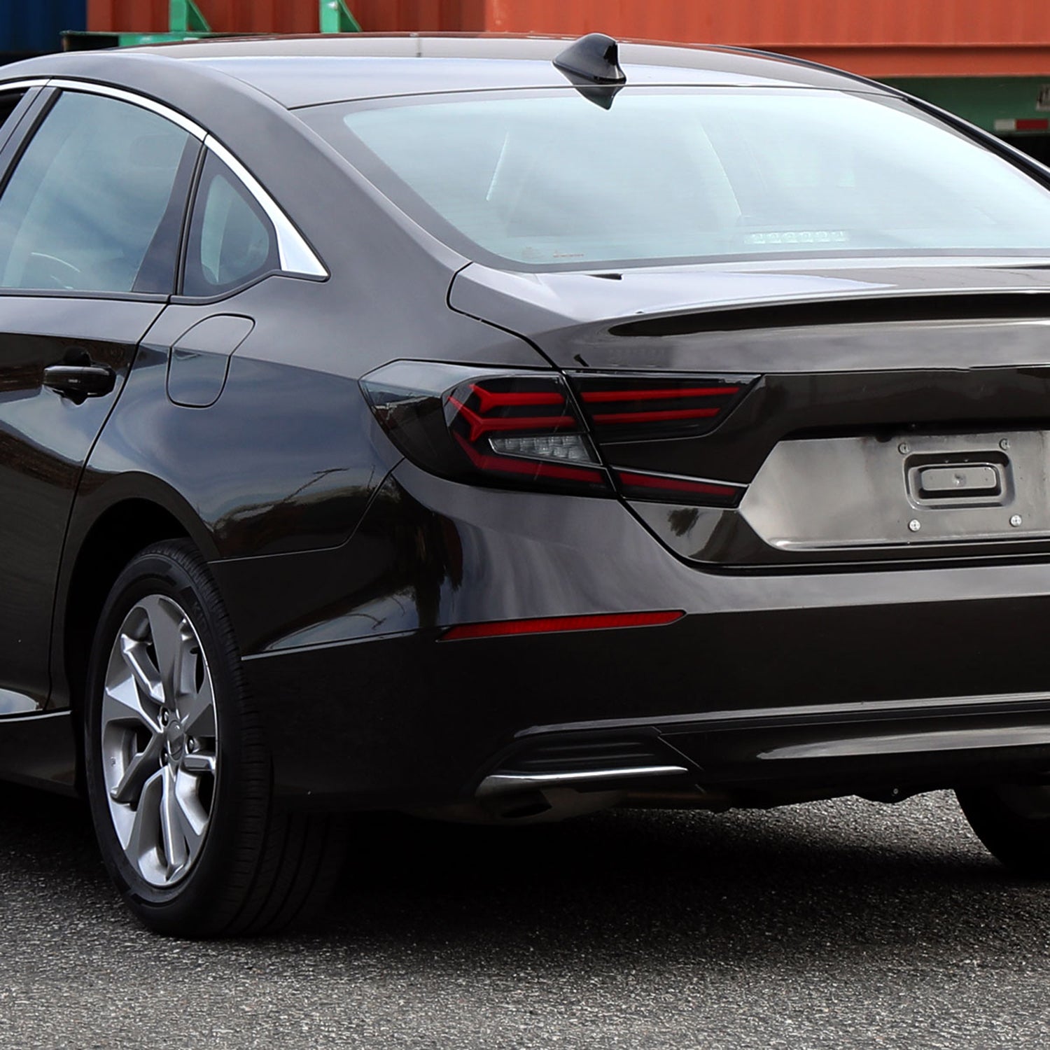 2018-2022 Honda Accord Sedan Red LED Signal Tail Lights Matt Black/Smoke