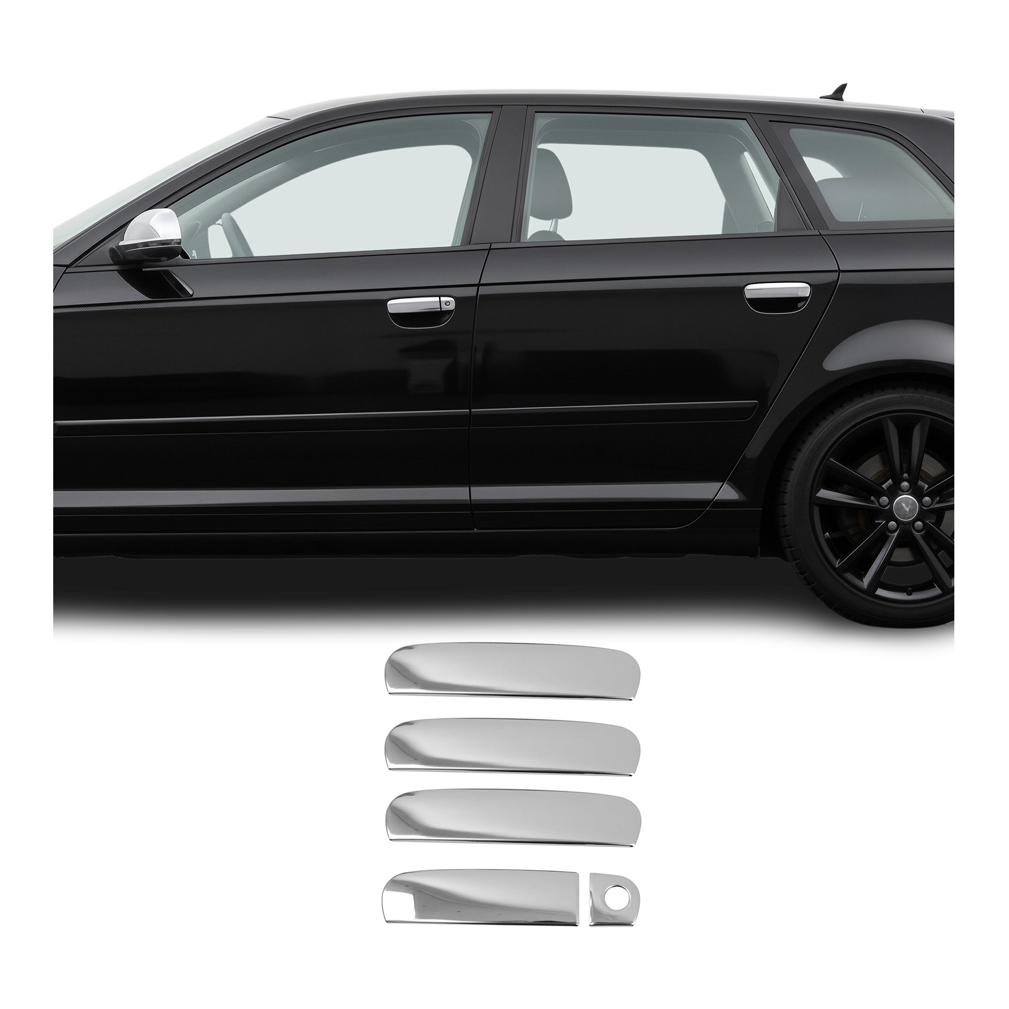 2006-2013 Audi A3 / A3 Quattro Car Door Handle Cover Protector Stainless Steel 5 Pcs