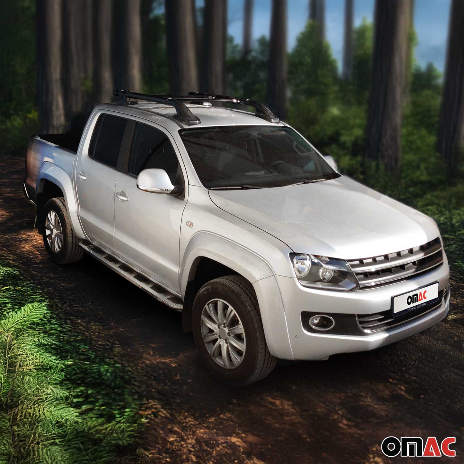 2015-2022 Chevrolet Colorado II Top Roof Rack & Side Rails Black Alu 4Pcs