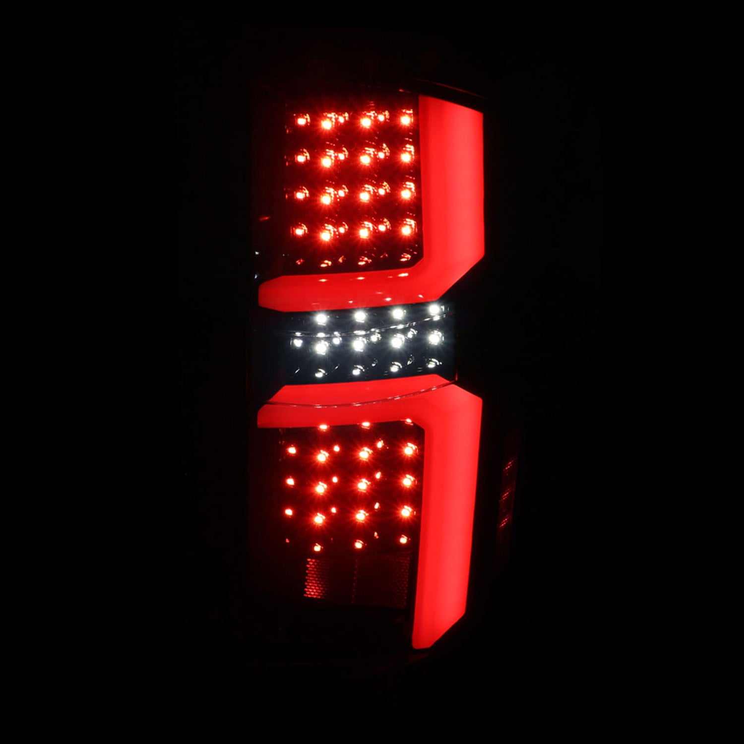2007-2013 Chevy Silverado 1500 2500HD 3500HD LED Tail Lights White Bar Smoke