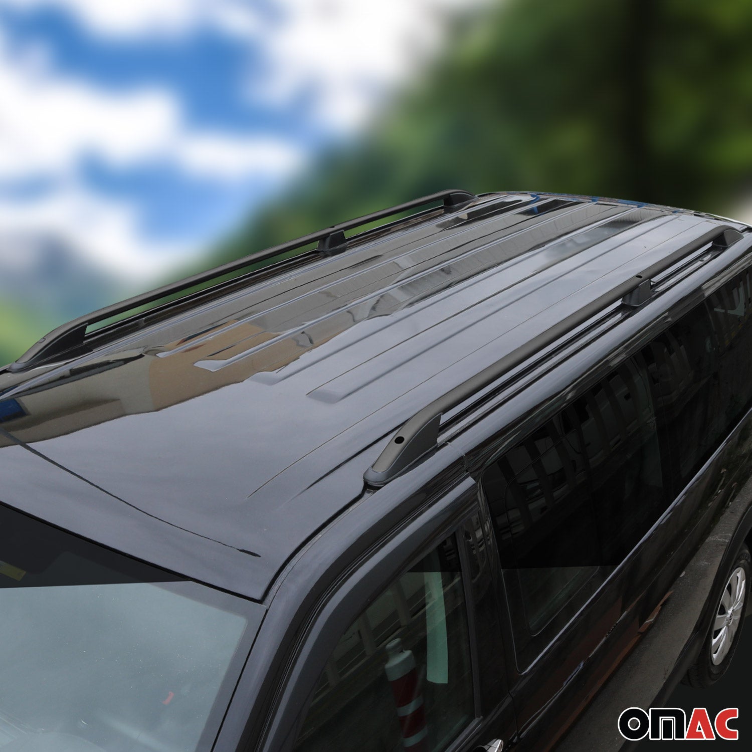 2010-2013 Ford Transit Connect L1 SWB Roof Rack Rails Side Rails Black