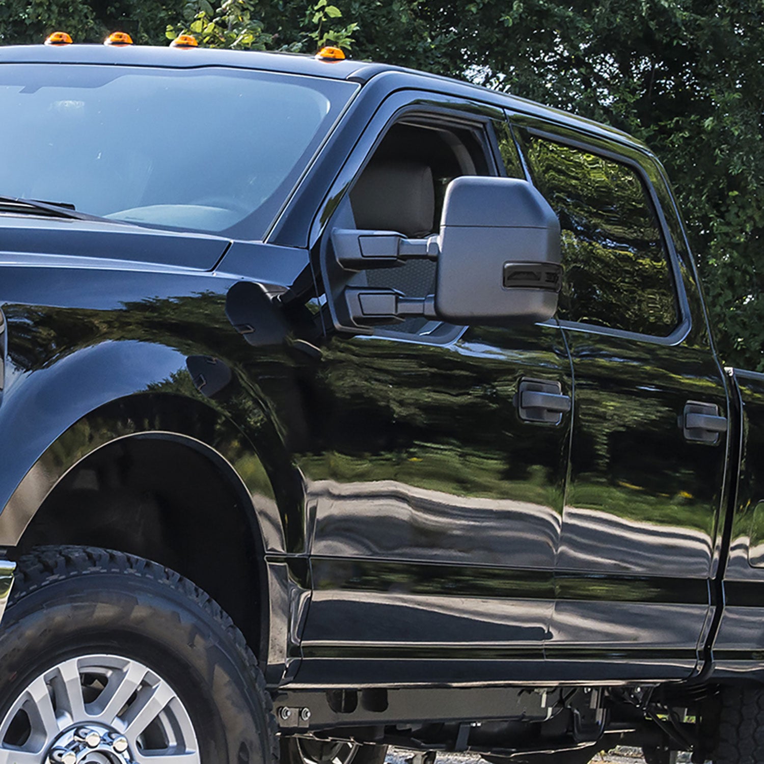 2017-2019 Ford F-250/350/450/550 Super Duty Heated&Manual Towing Mirrors Smoke