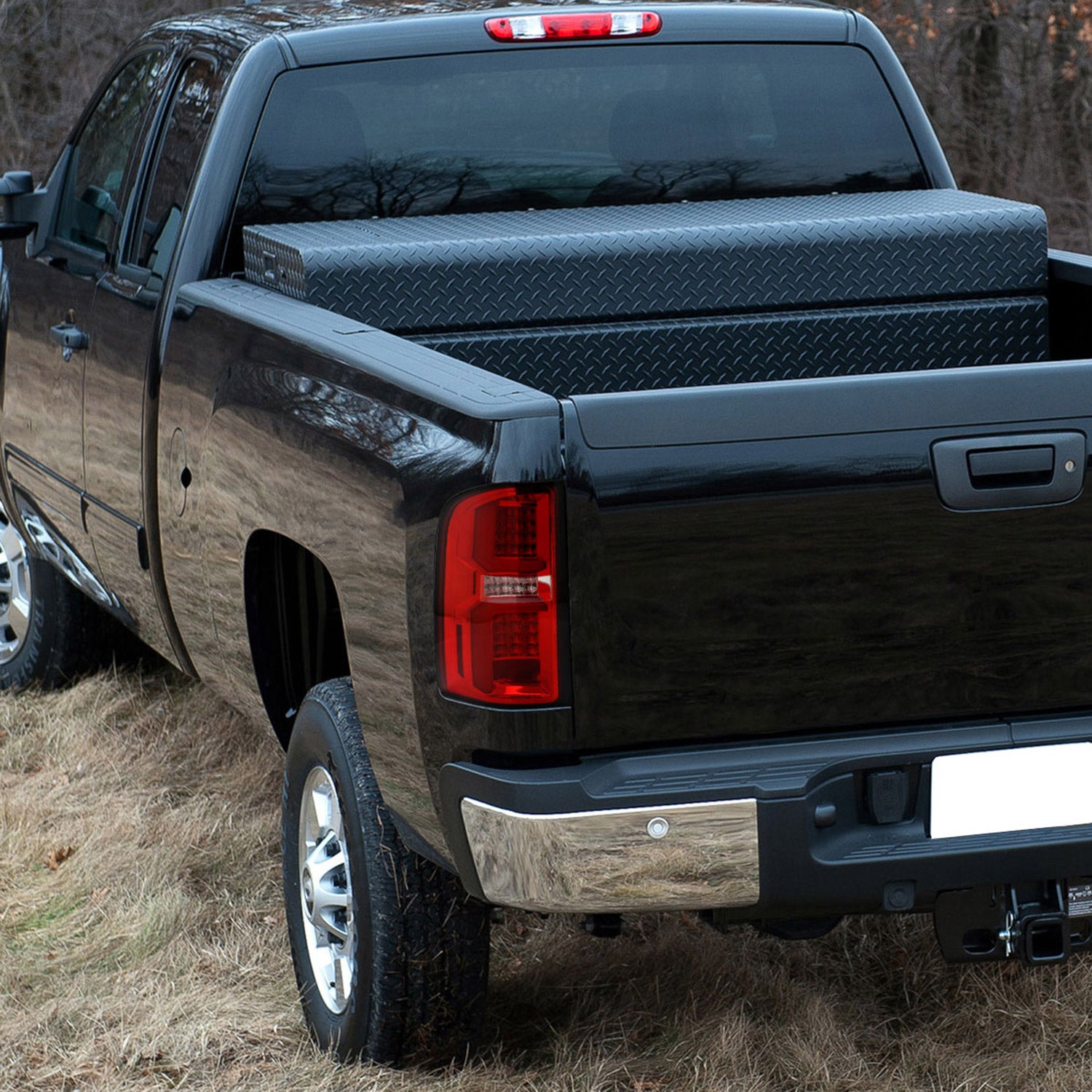2007-2013 Chevy Silverado 1500 2500HD/3500HD LED Tail Lights Bar Chrome/Red