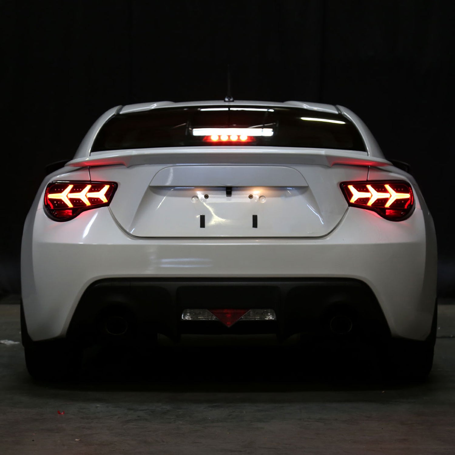 2013-2016 Scion FRS/ Subaru BRZ Lambo LED Tail Lights Glossy Black/Smoke Lens