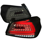2015-2021 Subaru WRX Sequential White Bar LED Tail Lights Chrome/Smoke Lens