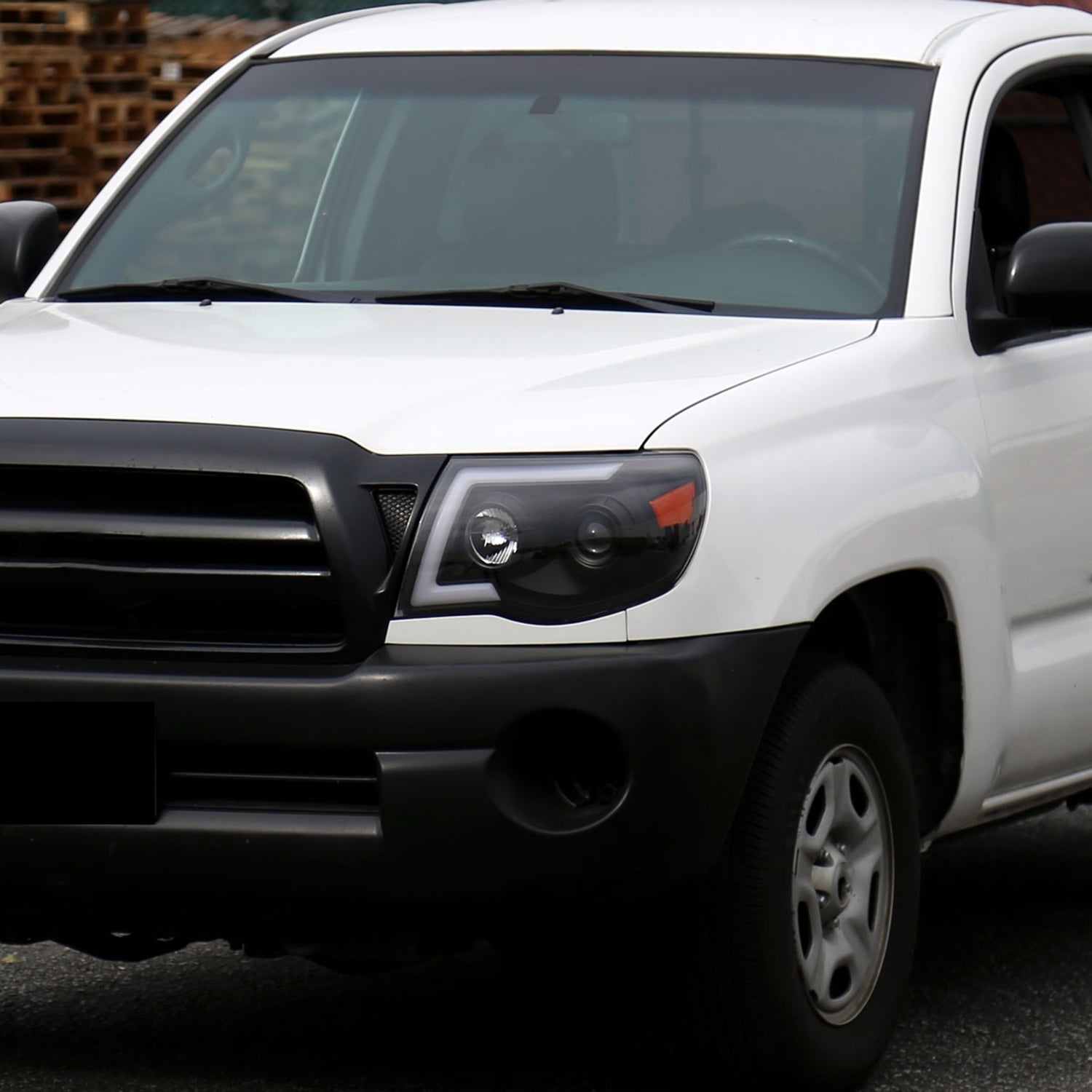 2005-2011 Toyota Tacoma LED Bar Projector Headlights Turn Signal Lights Black