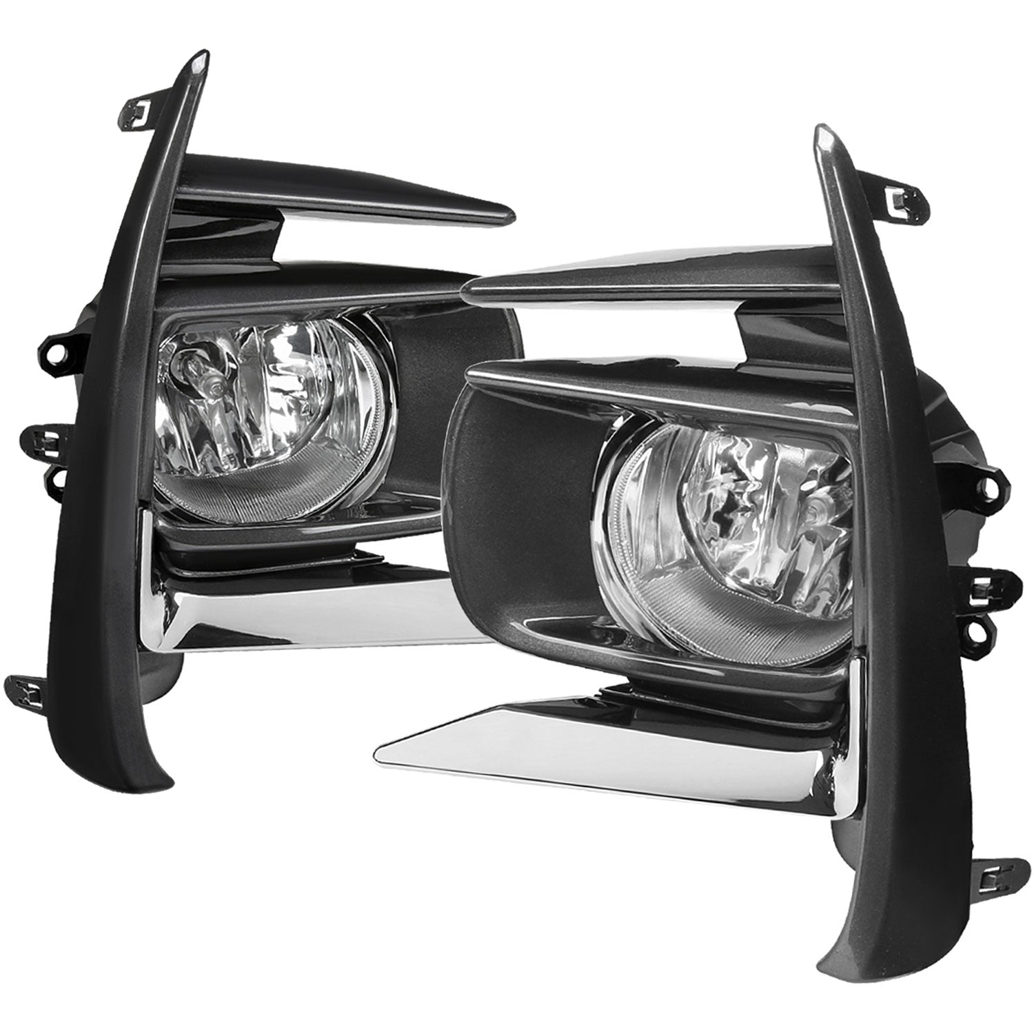2018-2019 Toyota Sienna 12V/55W H11 Fog Lights Kit - HZ Chrome/Clear Lens