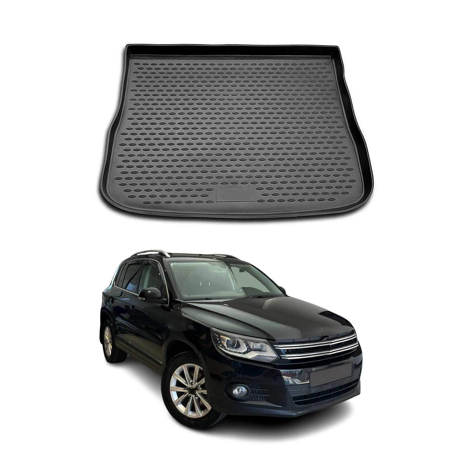 2009-2018 VW Tiguan Cargo Liner Trunk Mat All Weather Black