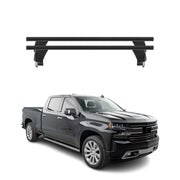 Top Roof Racks Cross Bars fits Chevrolet Silverado IV 2019-2026 4 Door Black 2x