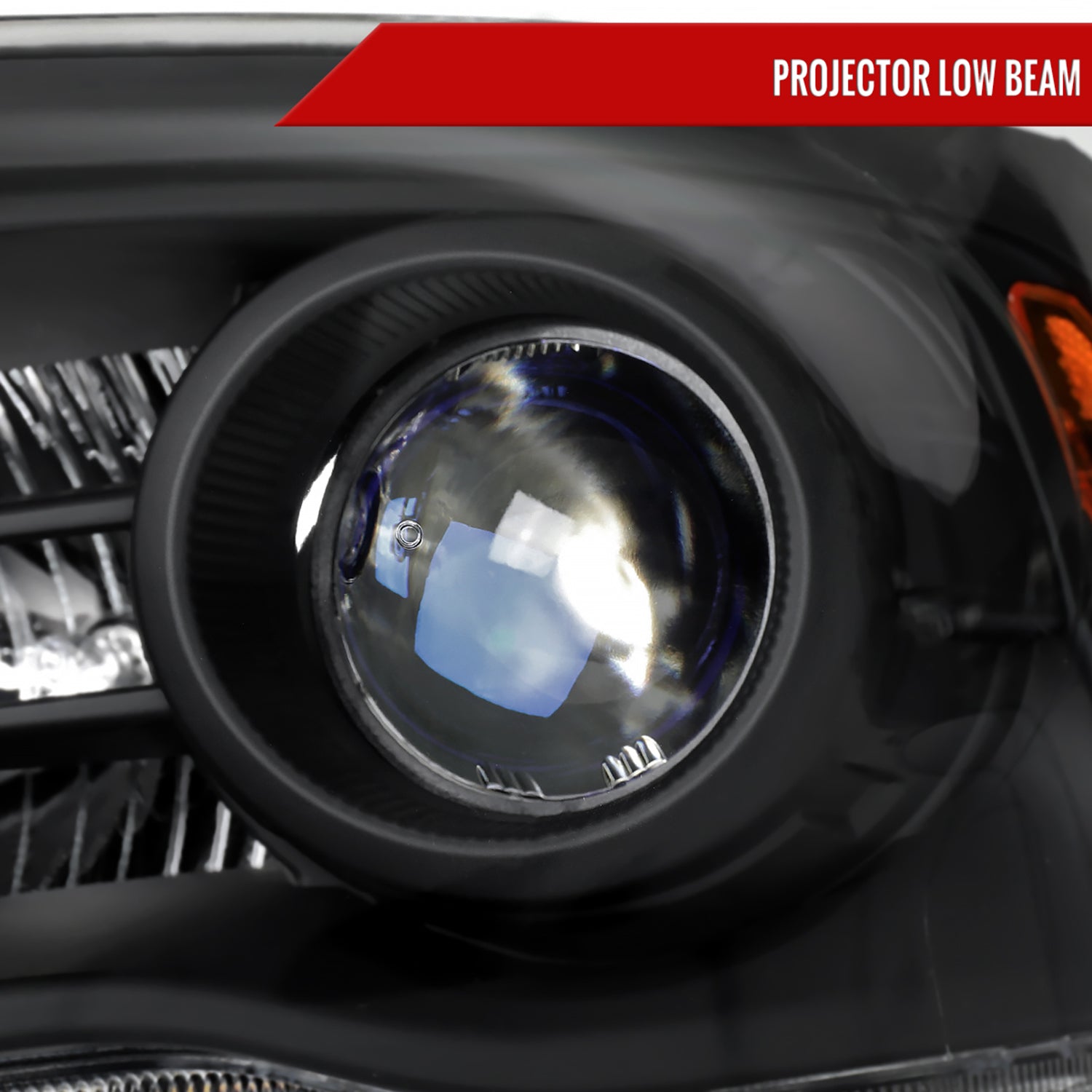2013-2018 RAM 1500 2500 3500 LED Bar Signal Projector Headlights Black