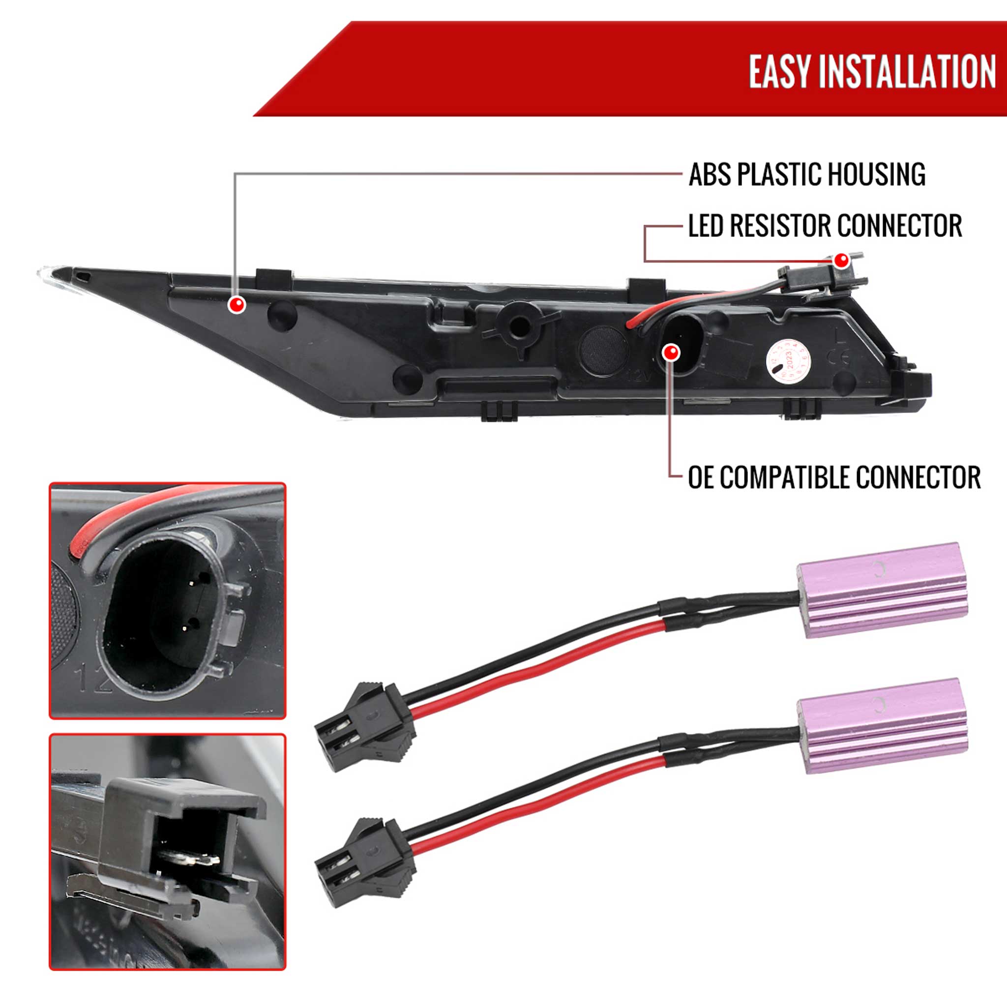 For Porsche Taycan 4S 2019-2025 LED Turn Signal Light Smoke With Sequential