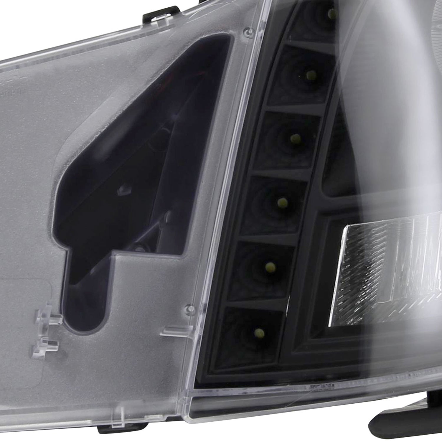 2003-2007 Cadillac CTS Halo Projector Headlights Matte Black/Clear Lens